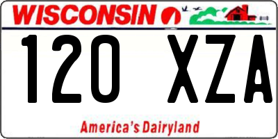 WI license plate 120XZA