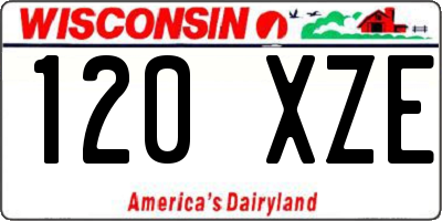 WI license plate 120XZE