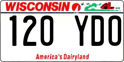WI license plate 120YDO