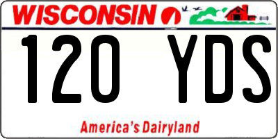 WI license plate 120YDS