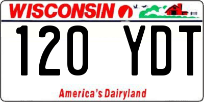 WI license plate 120YDT