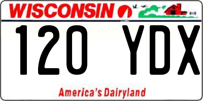 WI license plate 120YDX