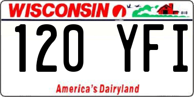 WI license plate 120YFI