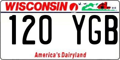 WI license plate 120YGB