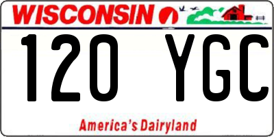 WI license plate 120YGC