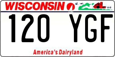 WI license plate 120YGF