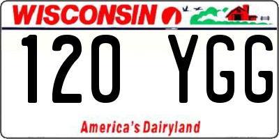 WI license plate 120YGG