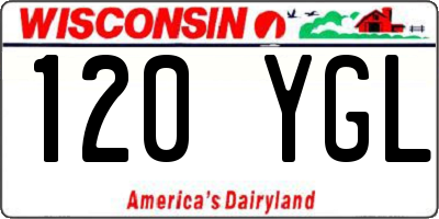 WI license plate 120YGL