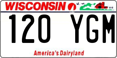 WI license plate 120YGM