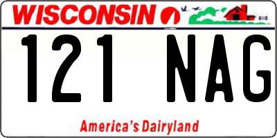 WI license plate 121NAG