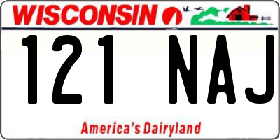 WI license plate 121NAJ