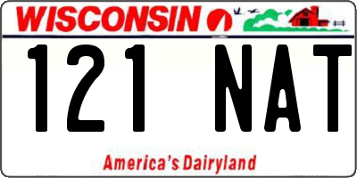 WI license plate 121NAT