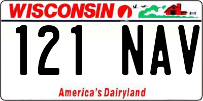 WI license plate 121NAV