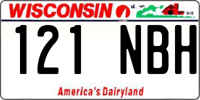 WI license plate 121NBH