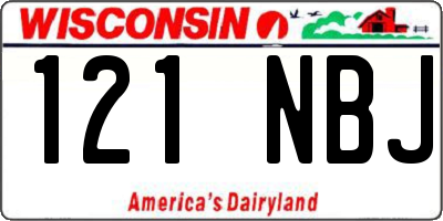 WI license plate 121NBJ