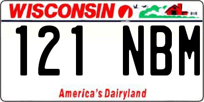 WI license plate 121NBM