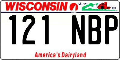 WI license plate 121NBP