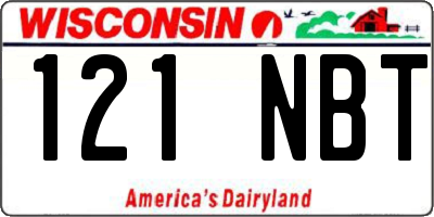 WI license plate 121NBT
