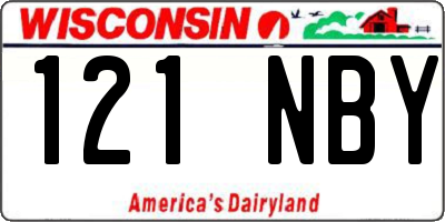 WI license plate 121NBY