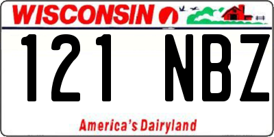 WI license plate 121NBZ