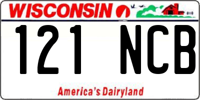 WI license plate 121NCB