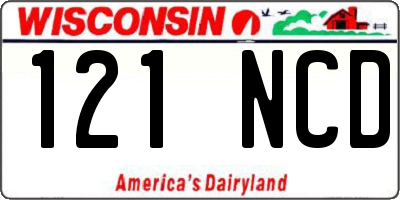 WI license plate 121NCD