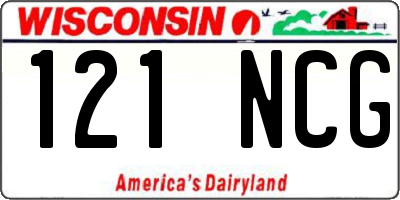 WI license plate 121NCG