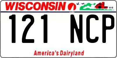 WI license plate 121NCP