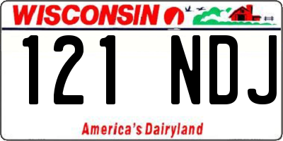 WI license plate 121NDJ