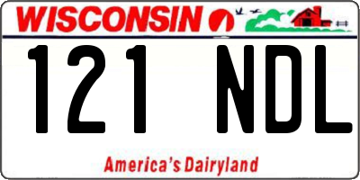 WI license plate 121NDL