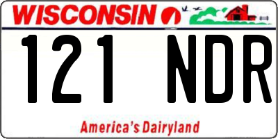 WI license plate 121NDR