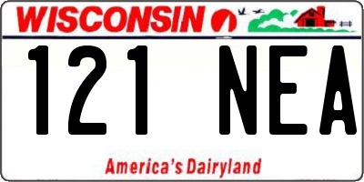 WI license plate 121NEA