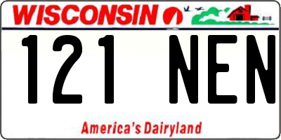 WI license plate 121NEN