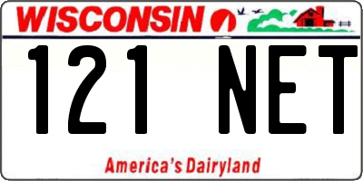 WI license plate 121NET