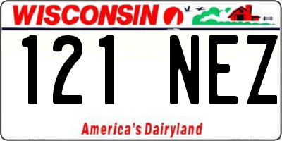 WI license plate 121NEZ