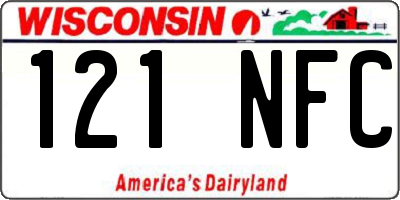 WI license plate 121NFC