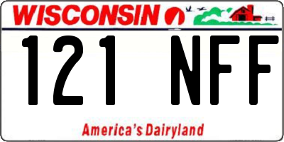WI license plate 121NFF