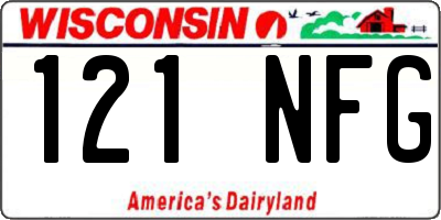 WI license plate 121NFG