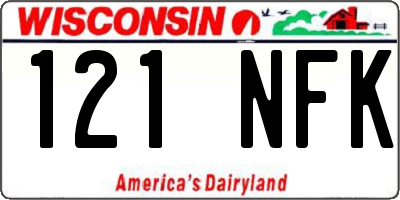 WI license plate 121NFK