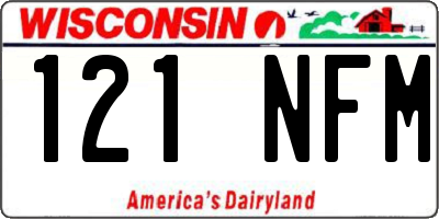 WI license plate 121NFM