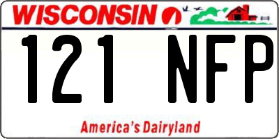 WI license plate 121NFP