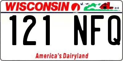 WI license plate 121NFQ