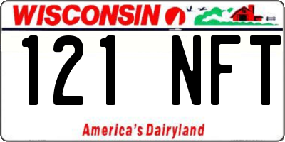 WI license plate 121NFT