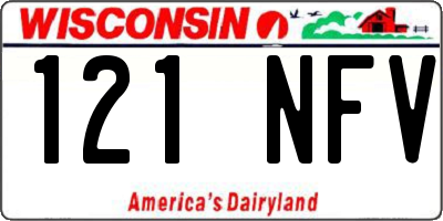 WI license plate 121NFV
