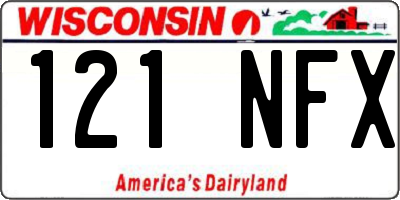 WI license plate 121NFX