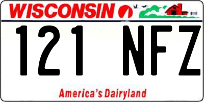WI license plate 121NFZ