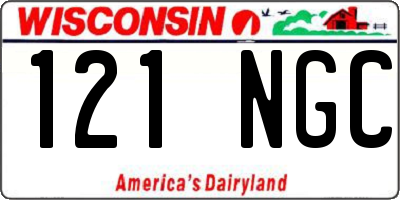 WI license plate 121NGC
