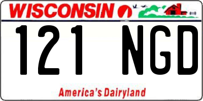 WI license plate 121NGD