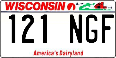WI license plate 121NGF