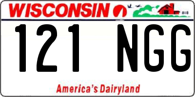 WI license plate 121NGG